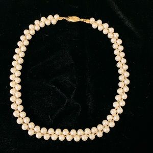 Vintage Avon faux pearl double strand necklace